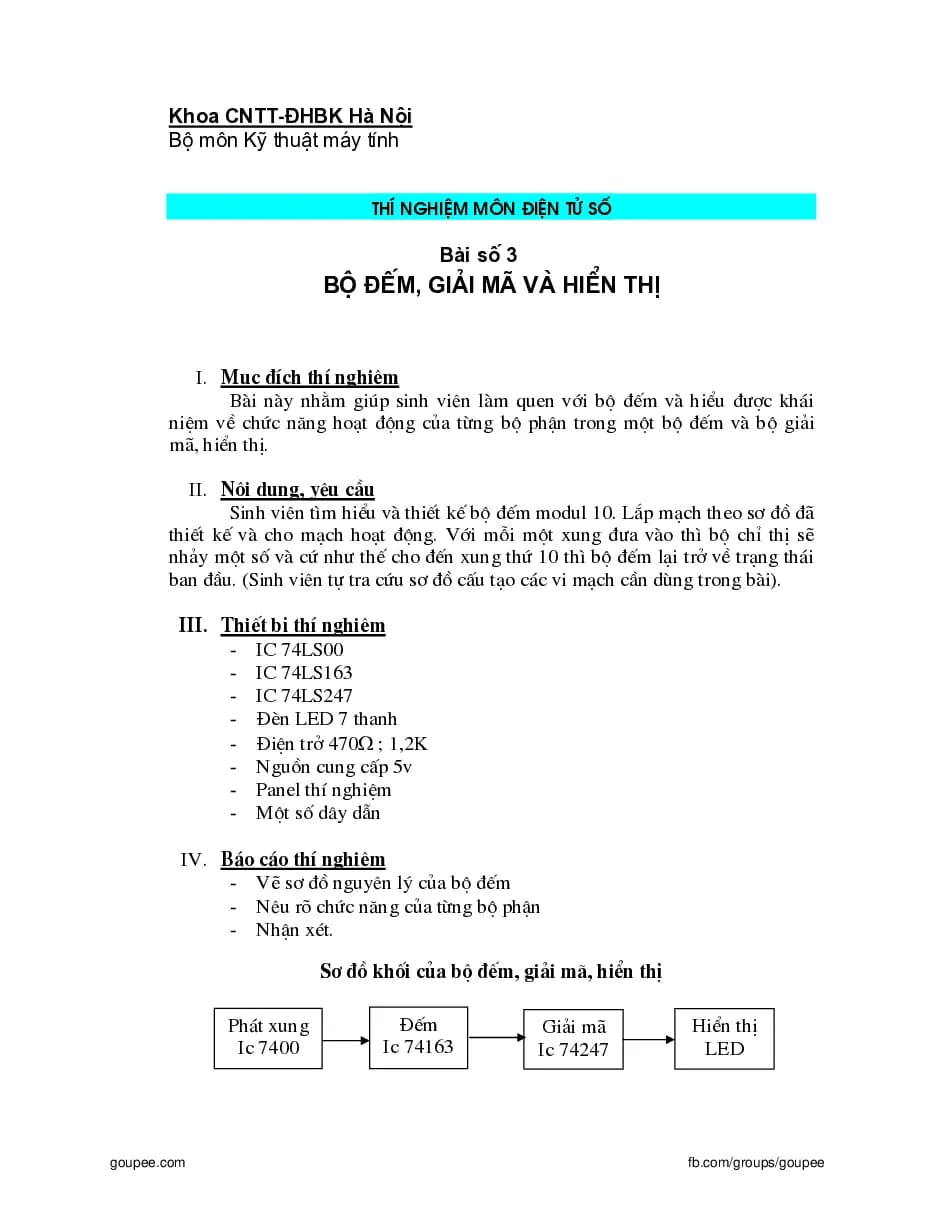Thí nghiệm Điện tử số HUST (P3)