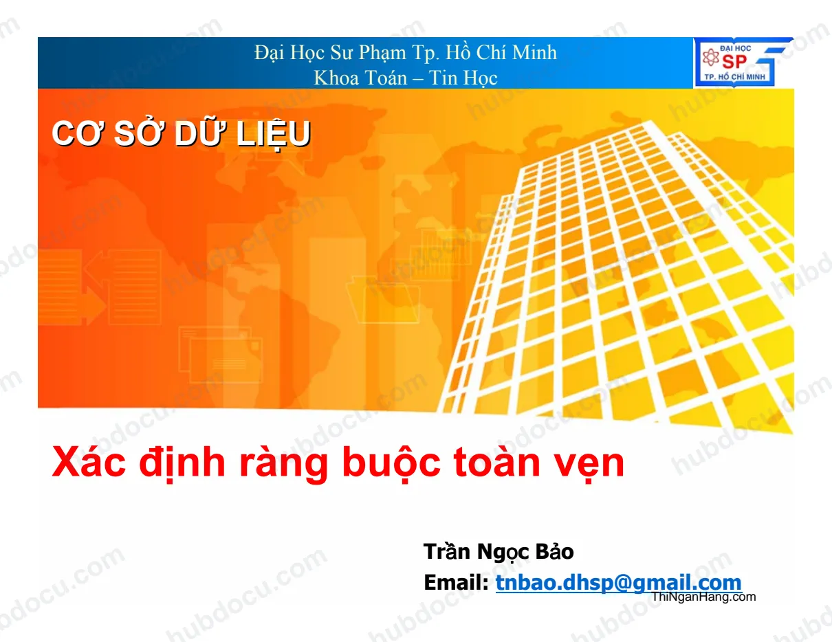 Xác định ràng buộc toàn vẹn trong cơ sở dữ liệu