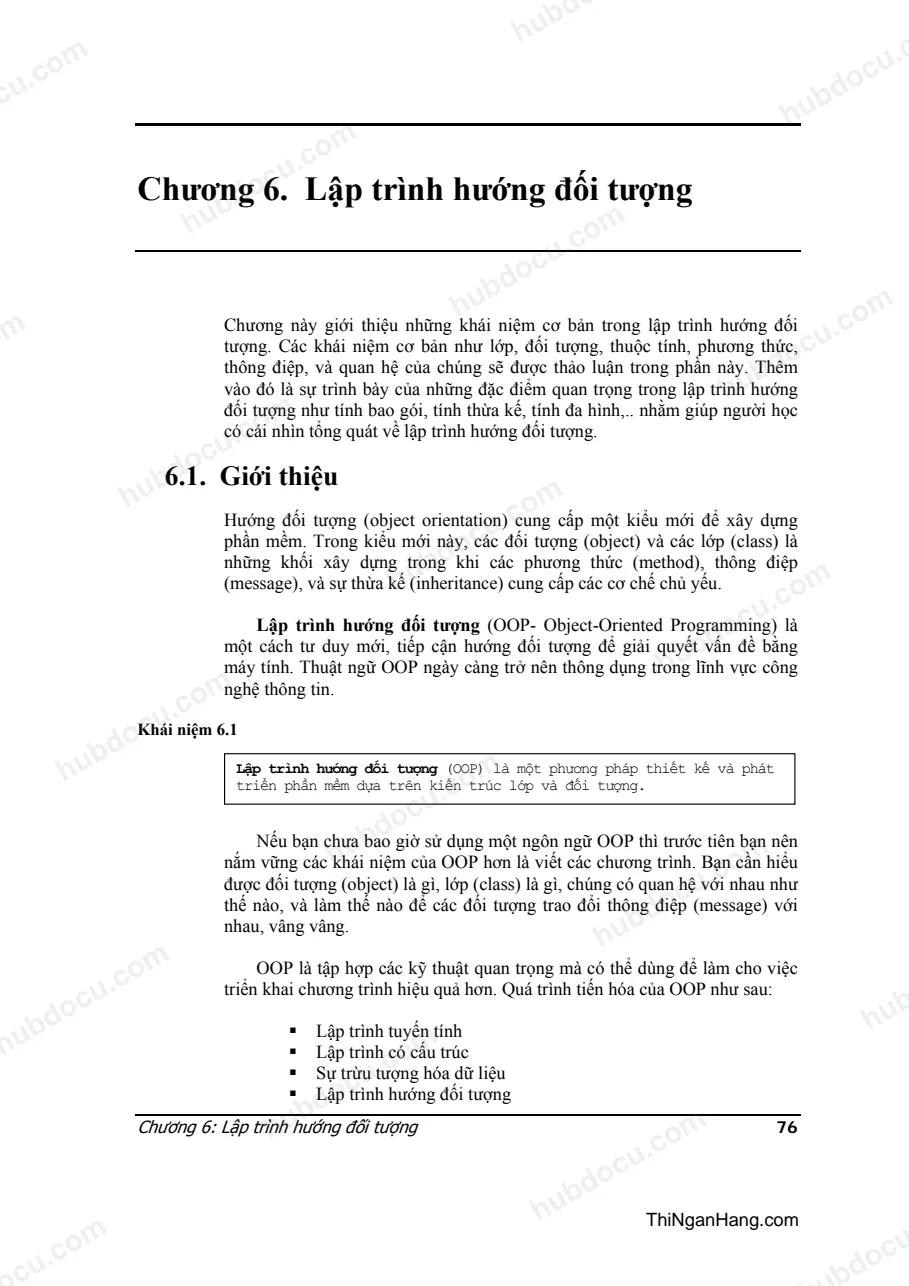 Lập trình Oop - Lập trình hướng đối tượng