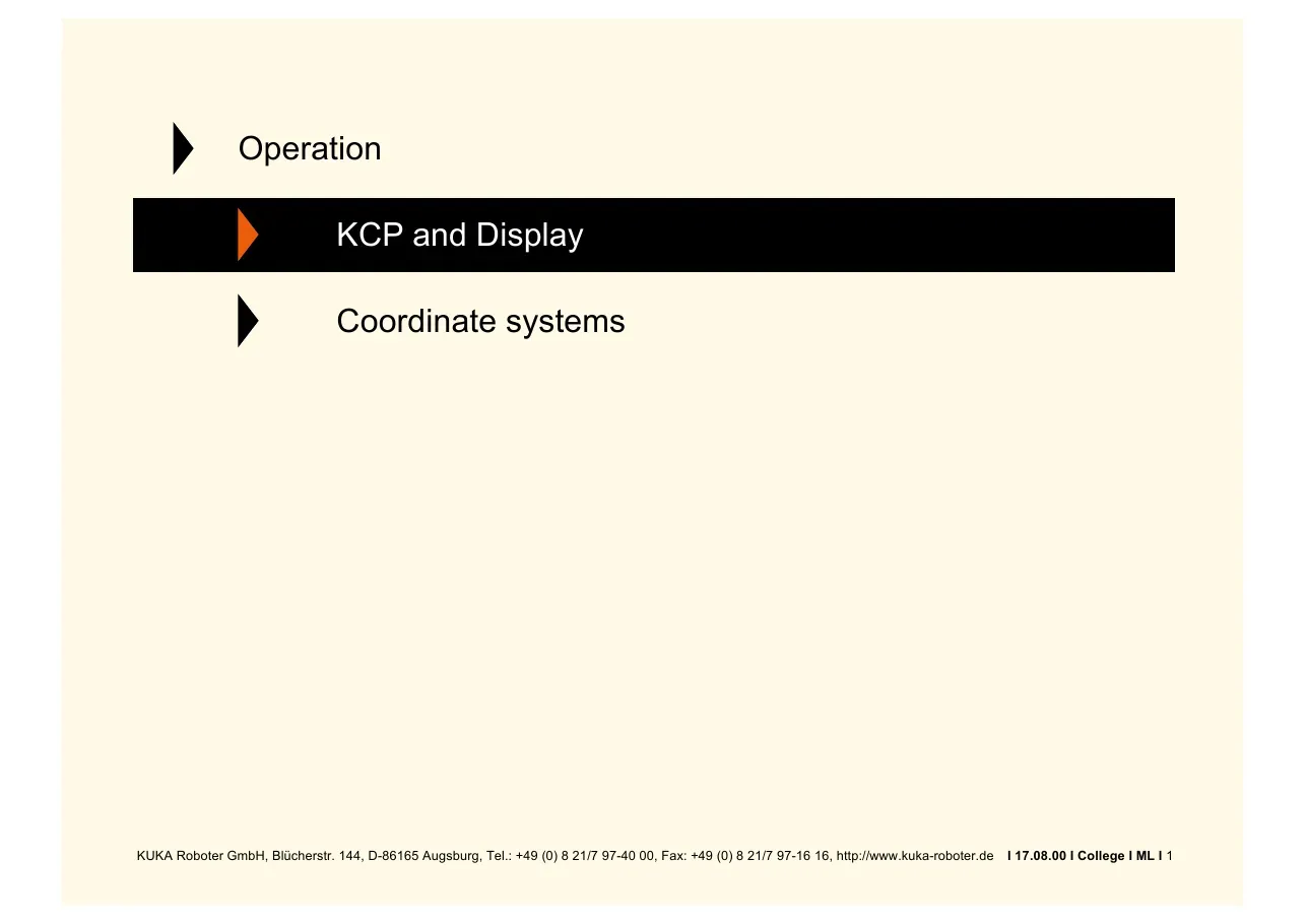 Operation KCP and Display Coordinate Systems (Vận hành KCP, Màn hình và Hệ tọa độ)