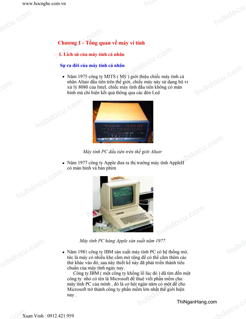 Tổng quan về Máy tính