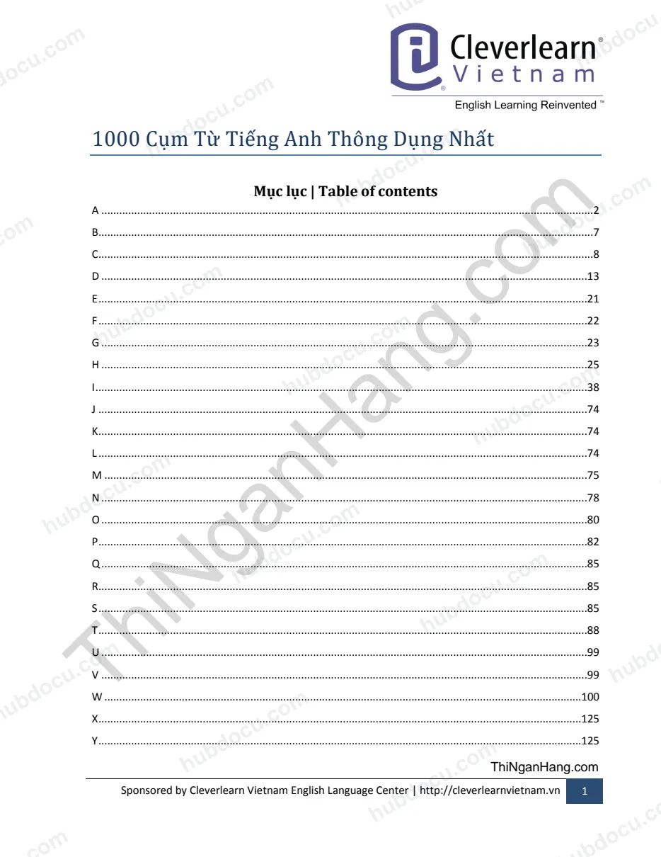 1000 từ, cụm từ tiếng Anh thông dụng nhất trong giao tiếp
