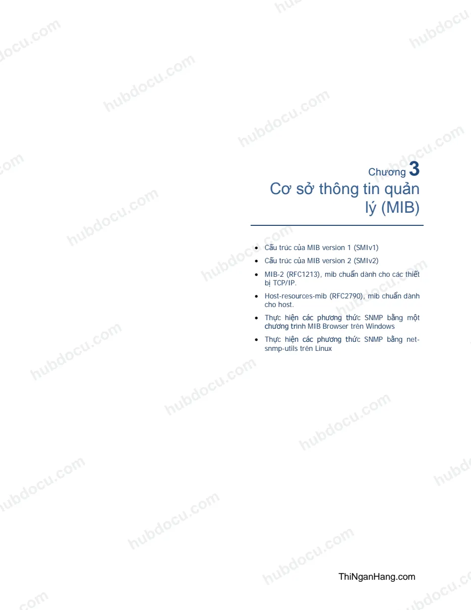 Cơ sở thông tin quản lý MIB trong giao thức