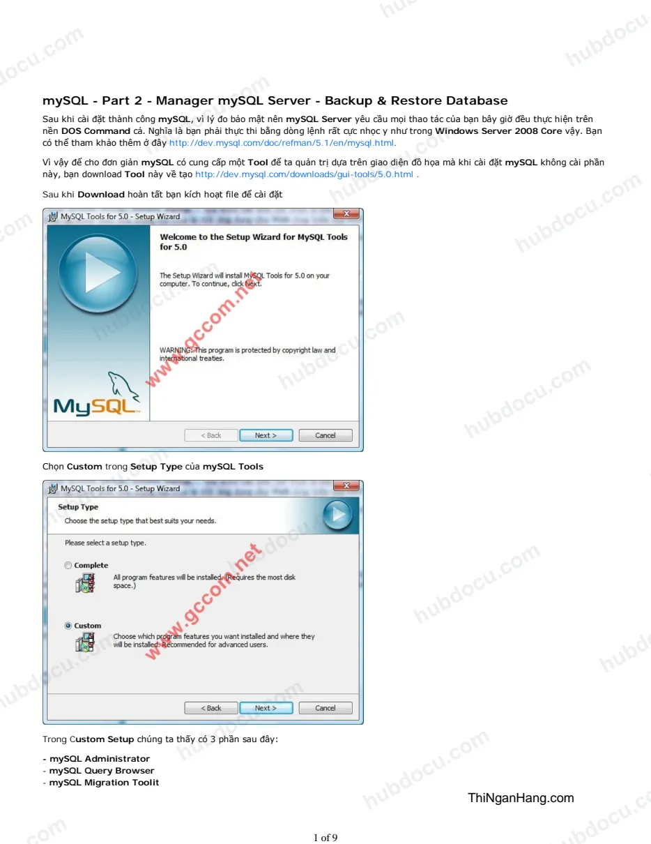 My SQL server ( Phần 2)