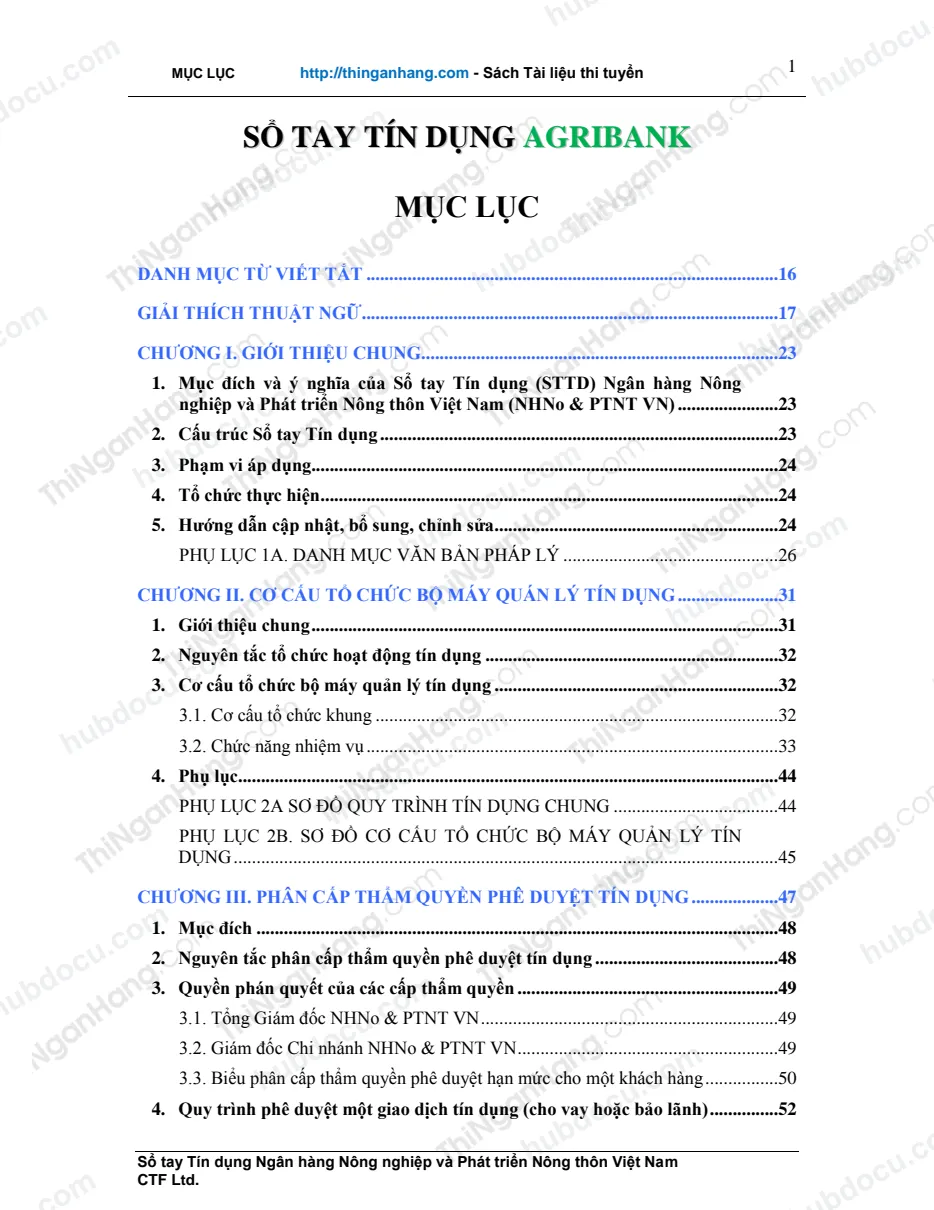 Sổ tay tín dụng Agribank (Full 538 trang)