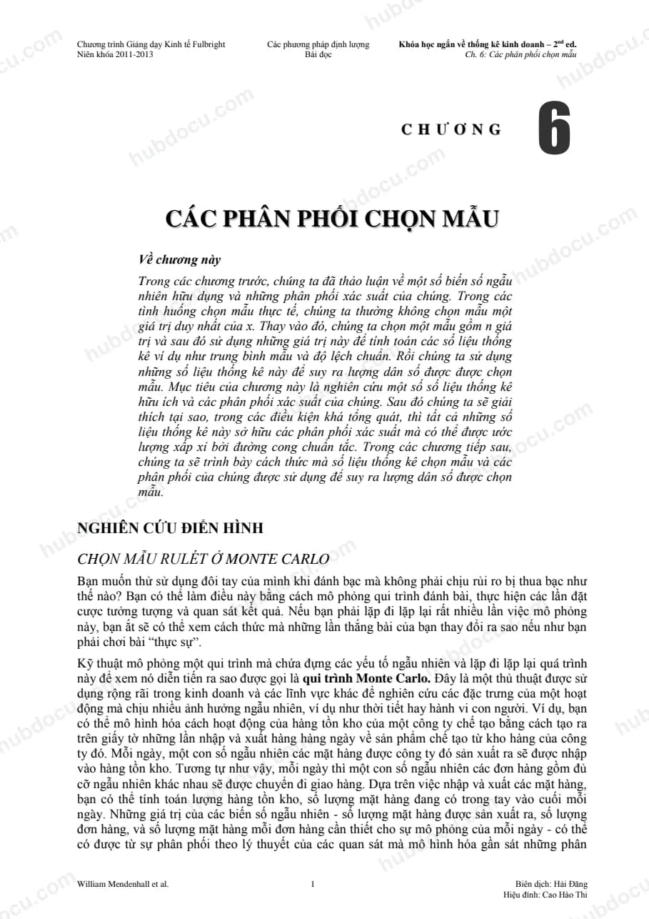 Chương 6. Các phân phối chọn mẫu - Full Bright