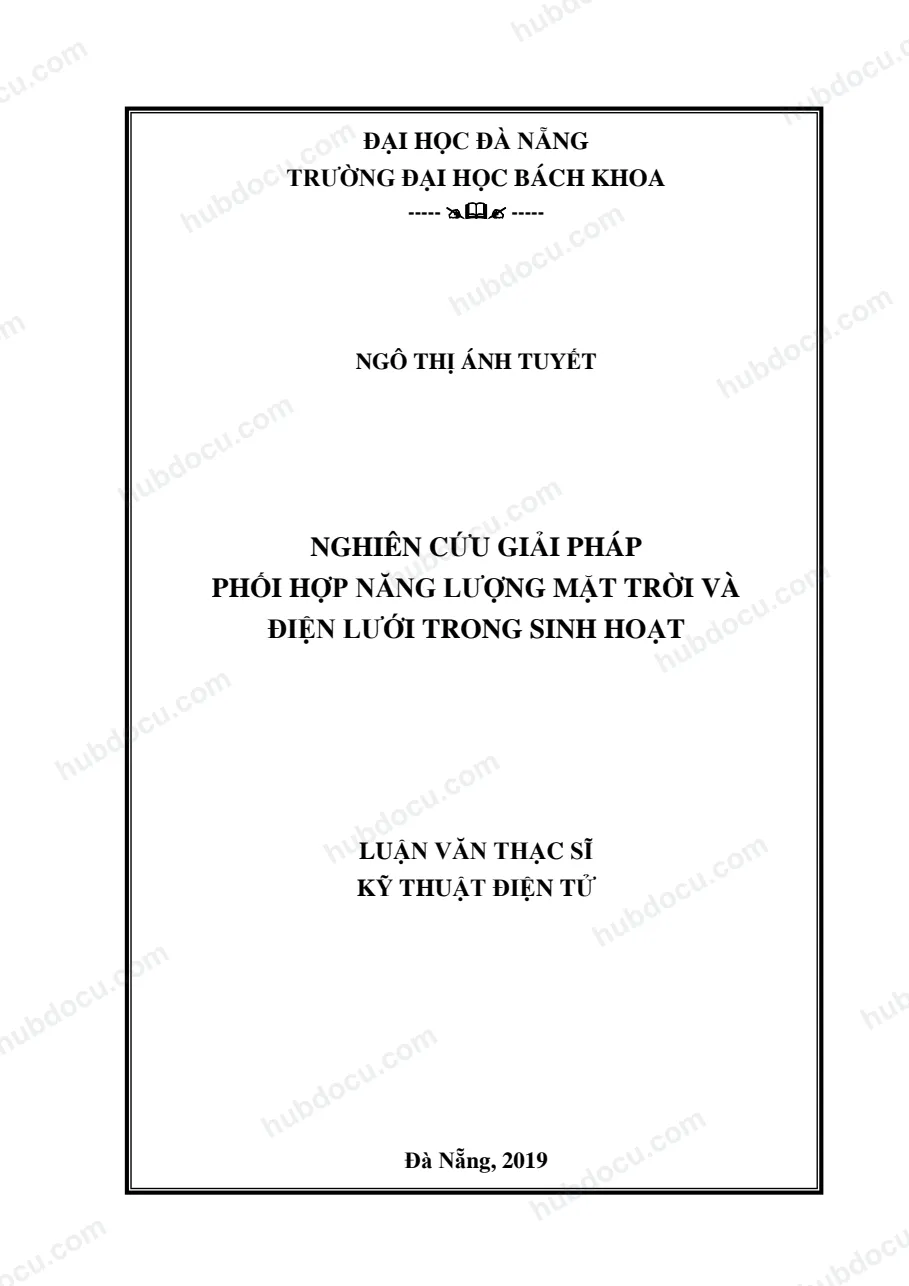 LVTS_ Nghiên cứu giải pháp phối hợp năng lượng mặt trời và điện lưới trong sinh hoạt
