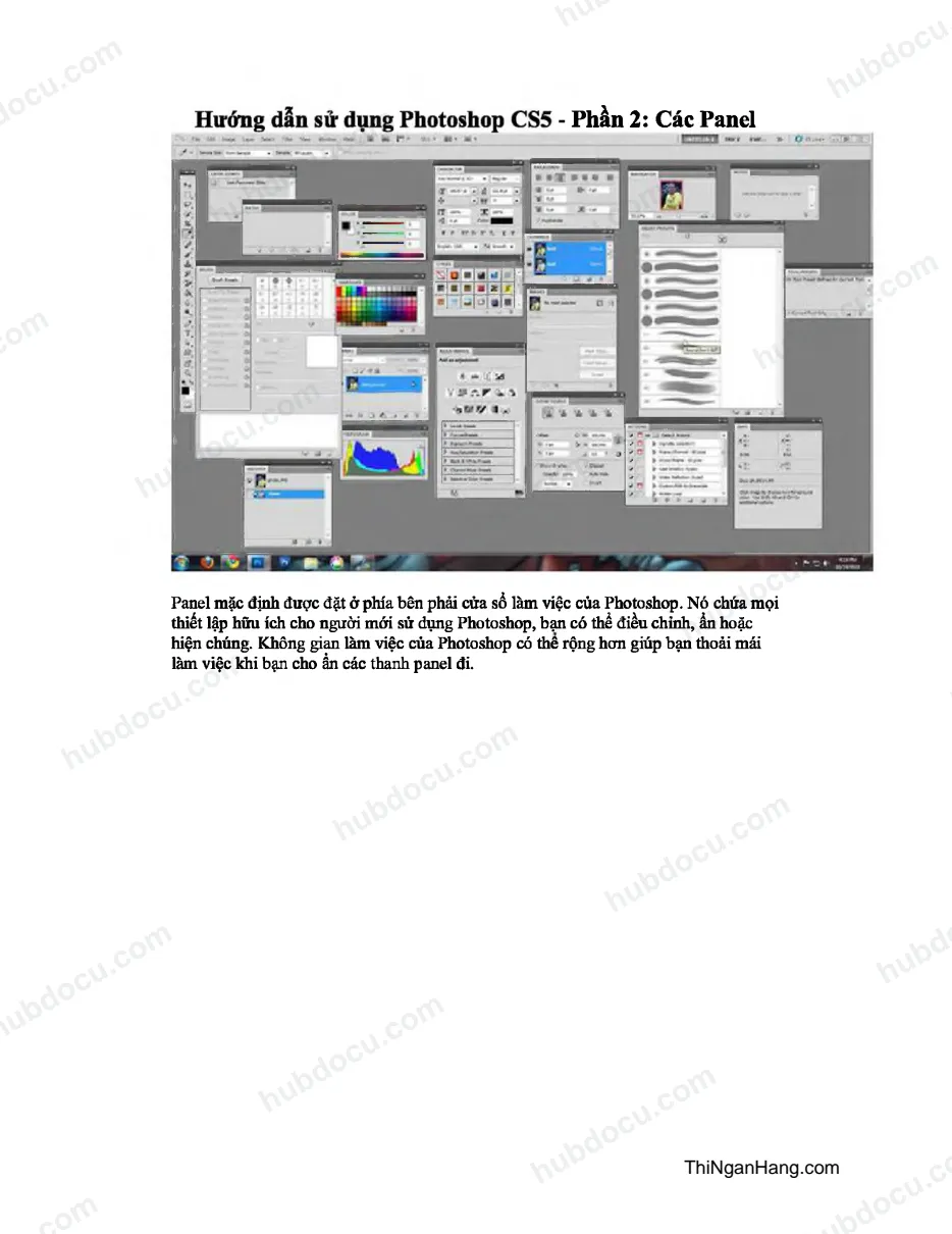 Các panel trong Photoshop
