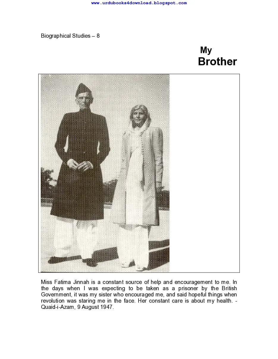My Brother (Anh tôi) - Hồi ký của Fatima Jinnah