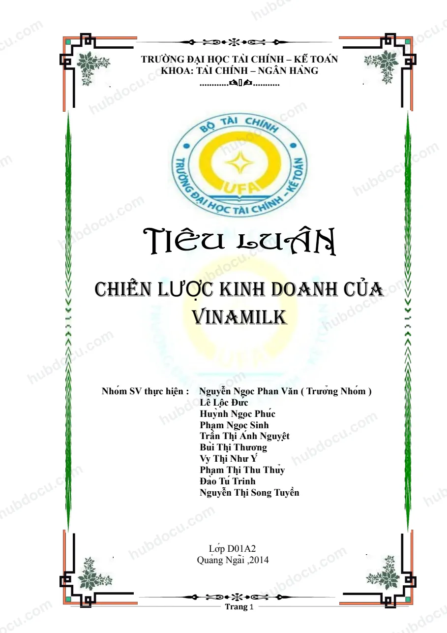 Chiến lược kinh doanh của Vinamilk