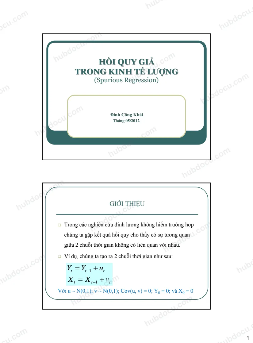 Hồi quy giả trong Kinh tế lượng