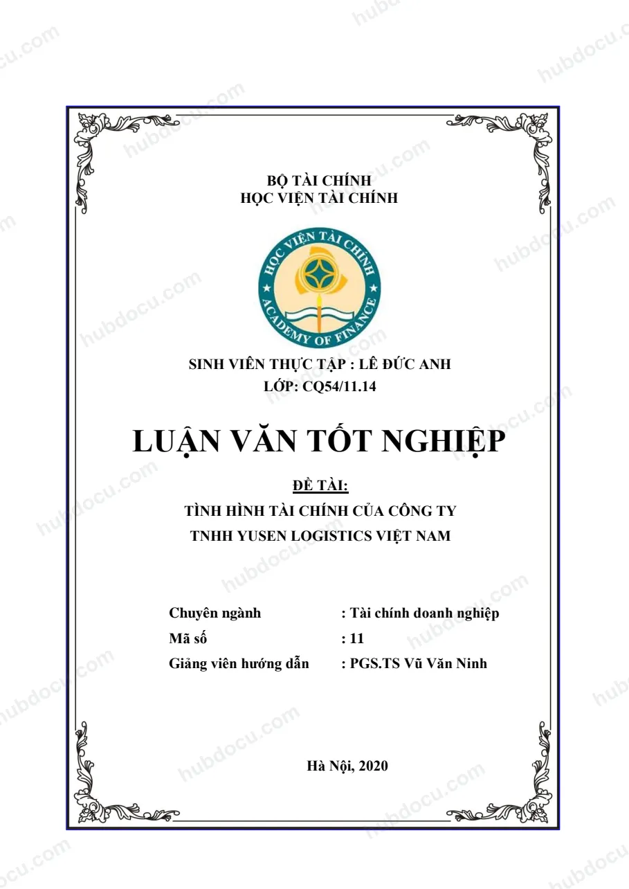 Luận văn - tình hình tài chính công ty TNHH Yesen Logistics Việt Nam