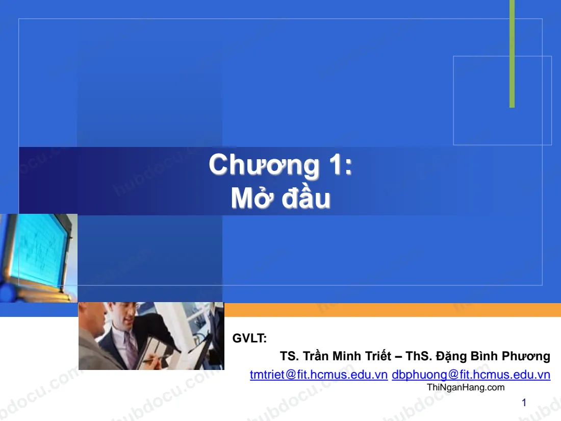 Phân tích thiết kế phần mềm Hướng đối tượng - Chương 1. Mở đầu