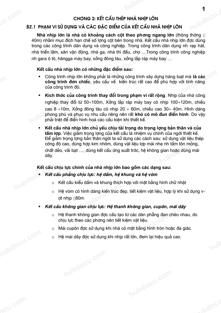 Kết Cấu Thép Nhà Nhịp Lớn