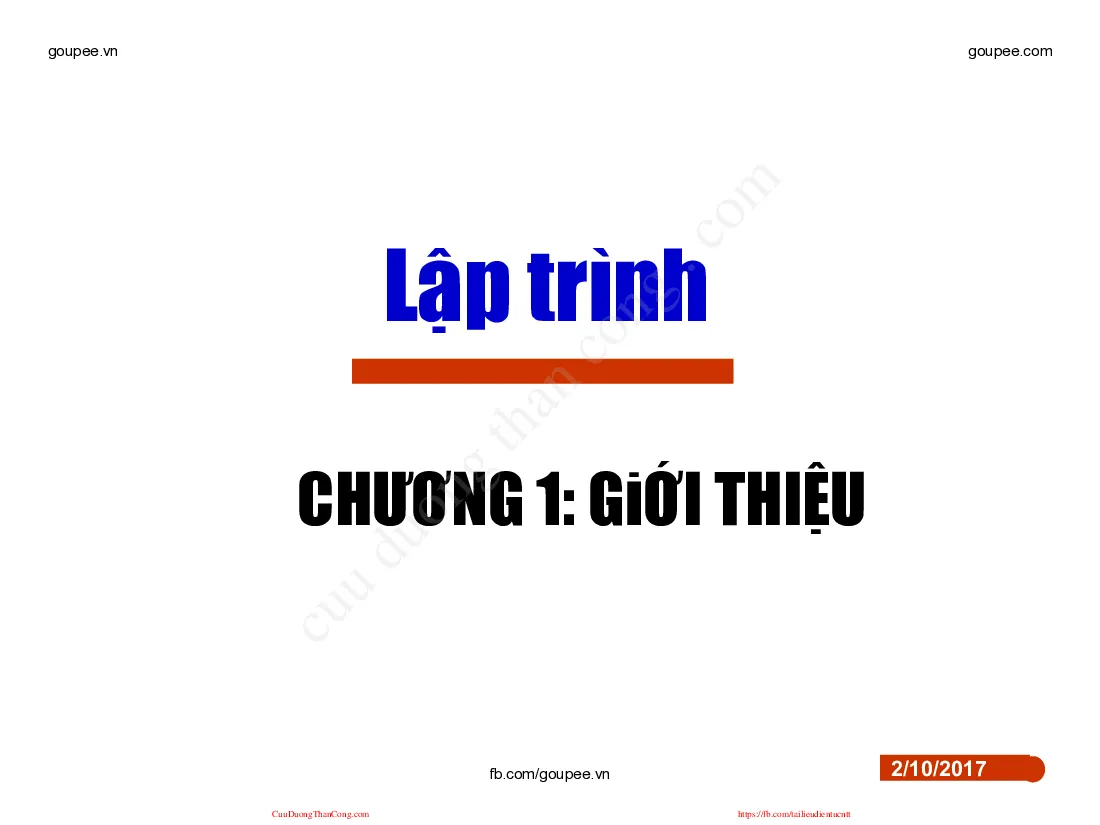 Ngôn ngữ lập trình - Chapter 1 (HUST) Thầy Vũ Song Tùng