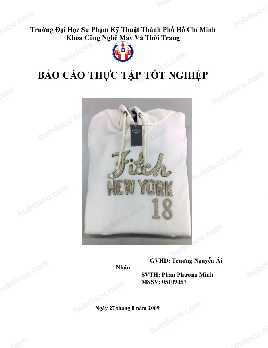 Báo cáo thực tập tại công ty may Fashion Garment