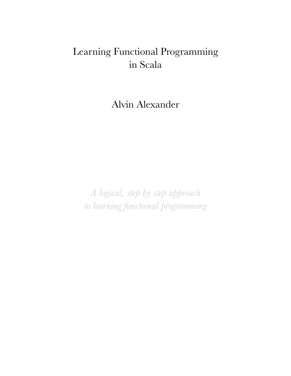 Learning Functional Programming in Scala (Học lập trình hàm với ngôn ngữ Scala) - Alvin Alexander