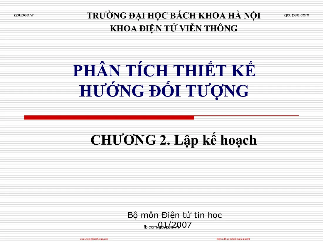 Phân tích thiết kế hướng đối tượng - Chương 2.2 (HUST) GV.Phạm Ngọc Nam