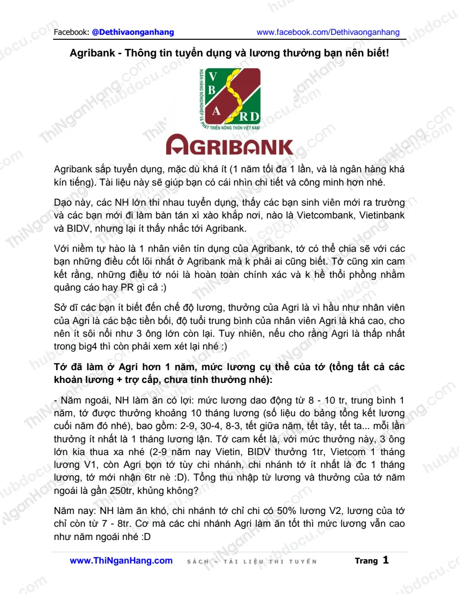 Agribank - Thông tin tuyển dụng và Lương thưởng bạn nên biết