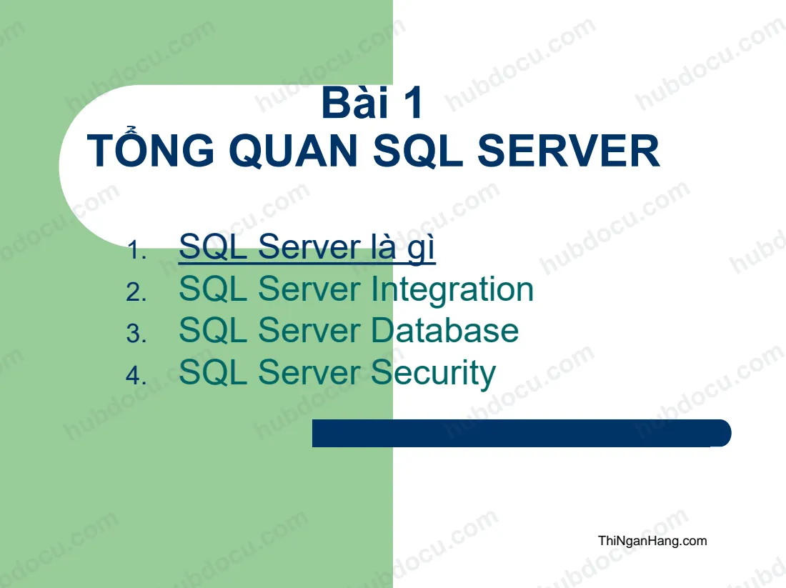 Giới thiệu SQL server