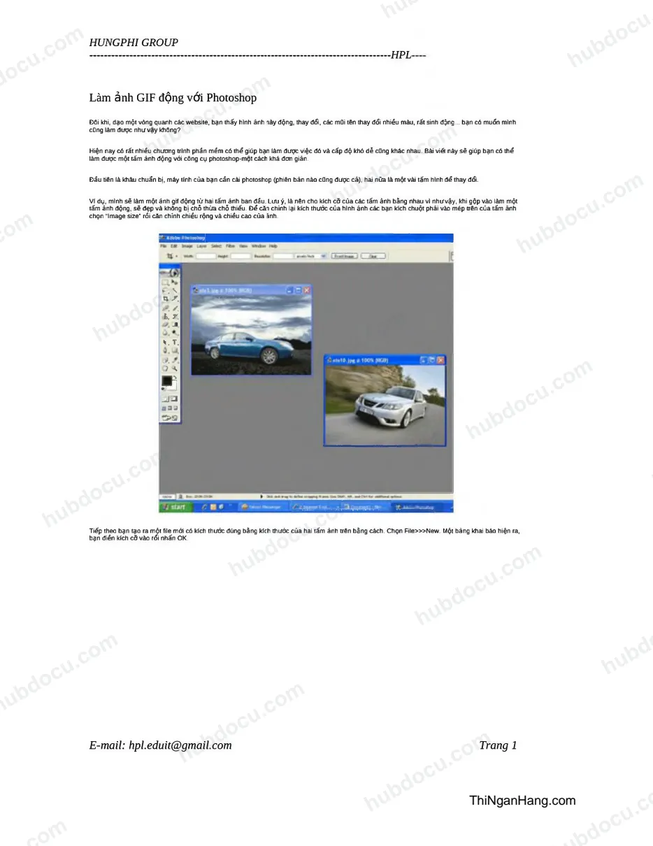 Làm ảnh GIF động với Photoshop