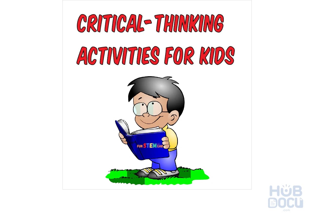 21 Critical thinking activities for kids