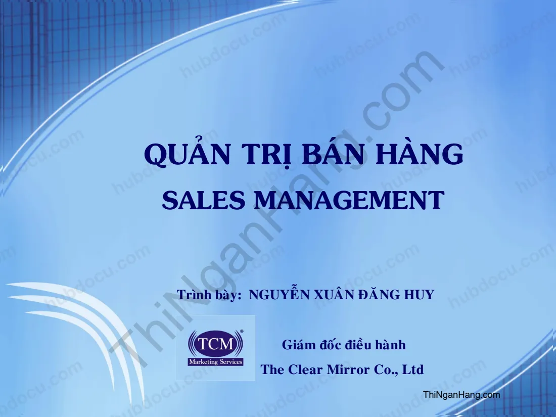 Slide Quản trị bán hàng (Sales management)