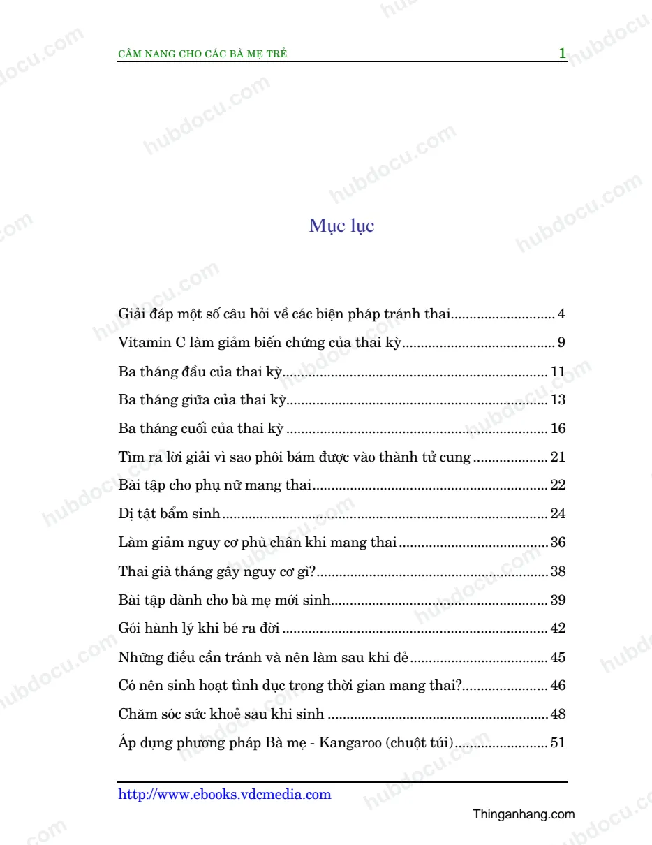 Cẩm nang cho các bà mẹ trẻ