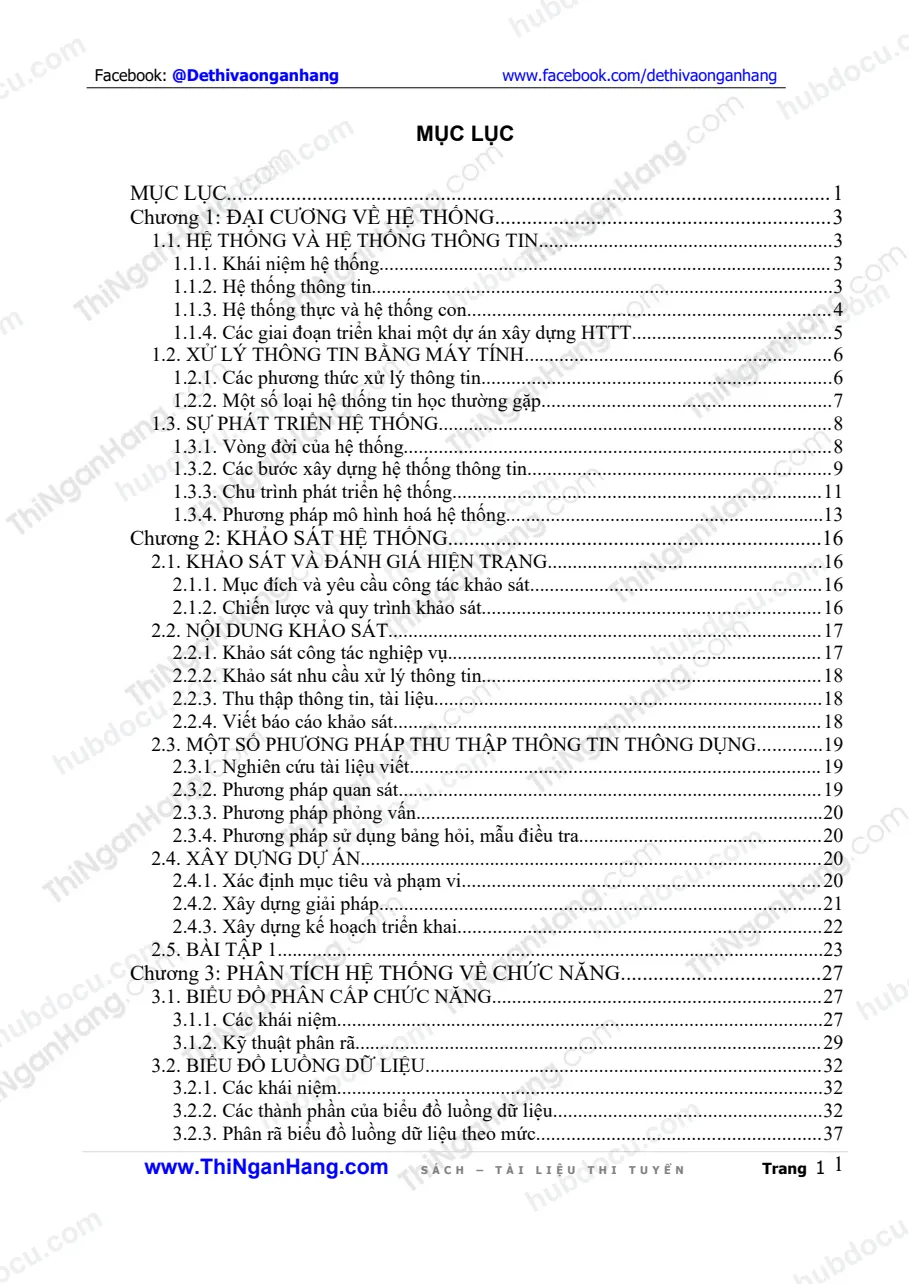 Phân tích thiết kế hệ thống thông tin