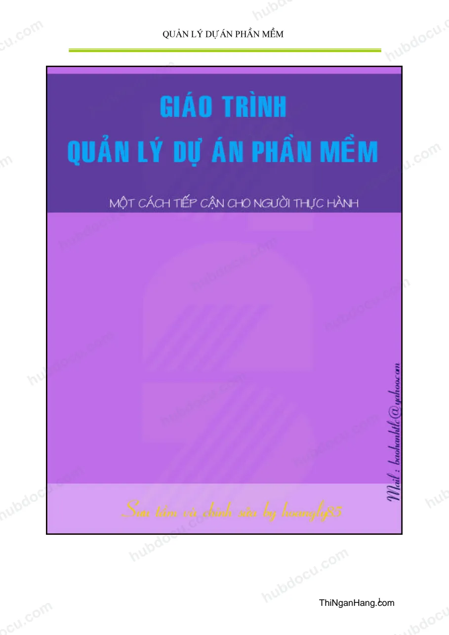 Giáo trình Quản lý dự án phần mềm
