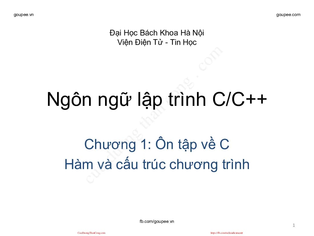 Ngôn ngữ lập trình - Chương 1.4 (HUST)