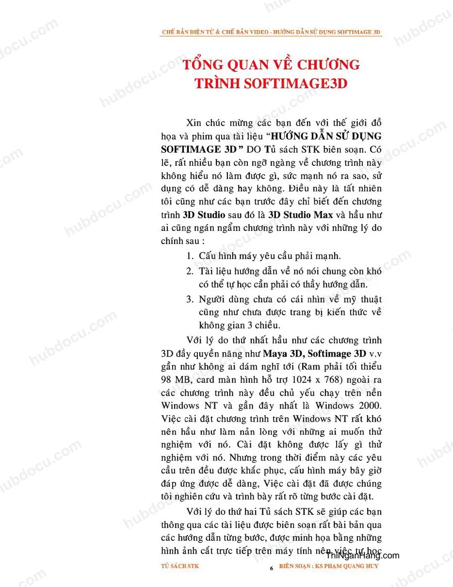 Tổng quan về Softimage 3D