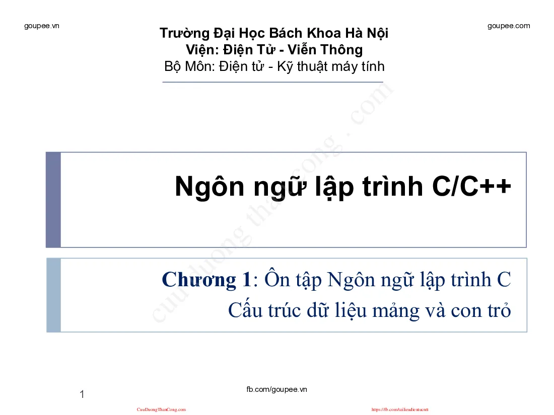 Ngôn ngữ lập trình - Chương 1.5 (HUST)