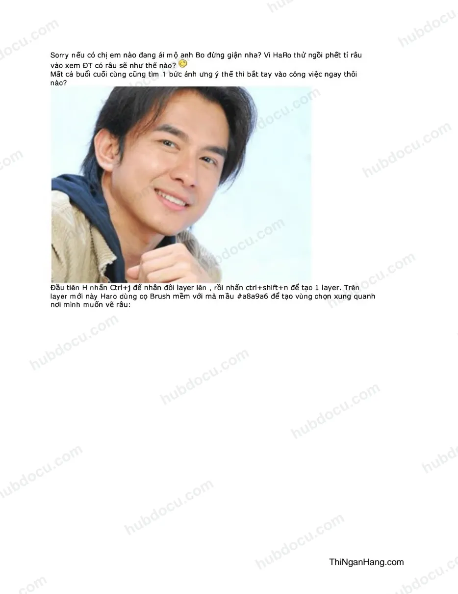 Hiệu ứng ảnh thêm râu