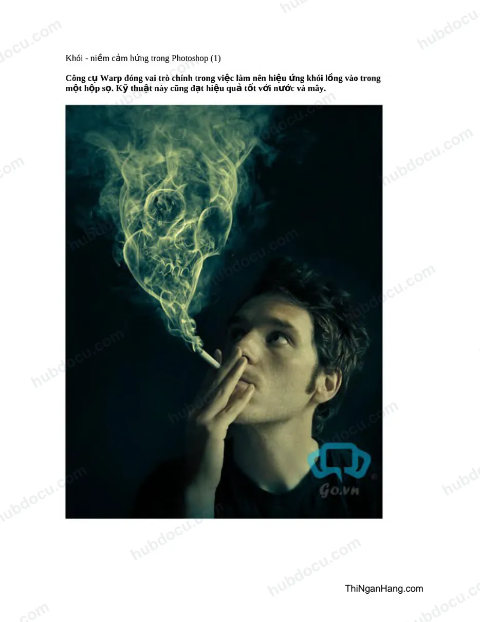 Khói - niềm cảm hứng trong Photoshop