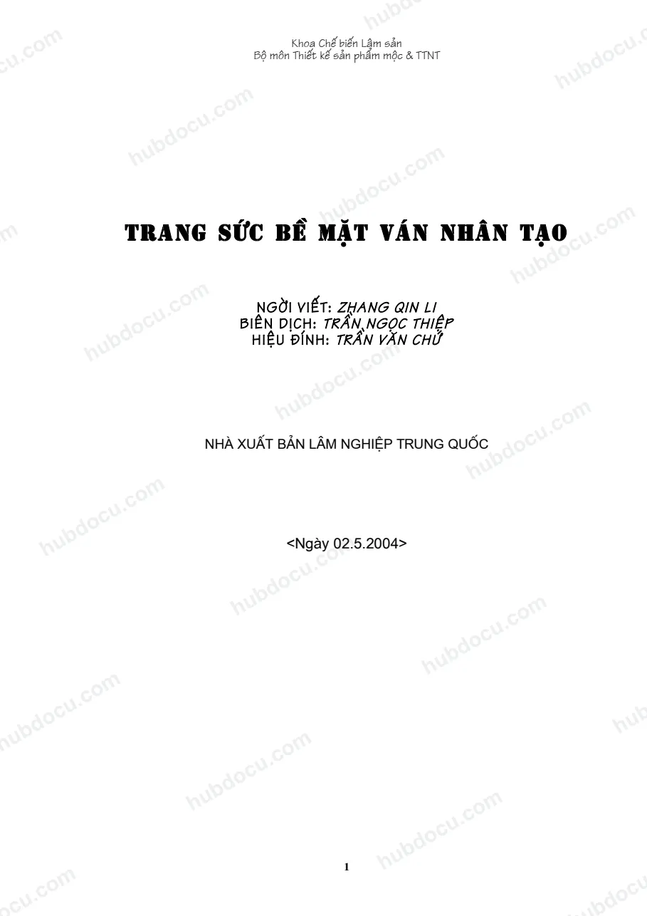 Trang sức bề mặt ván nhân tạo