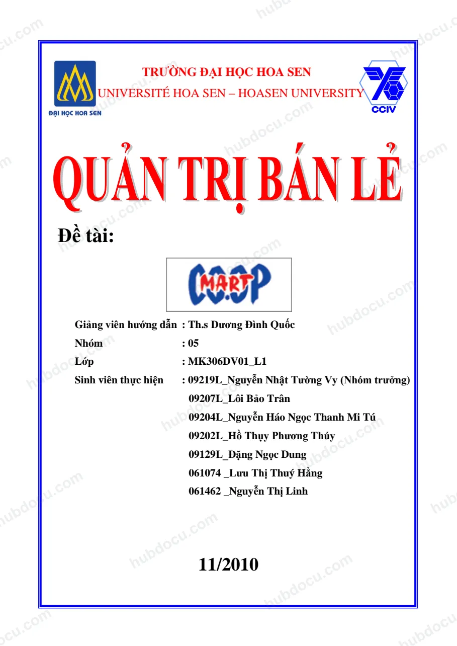 Luận văn Quản trị bán lẻ