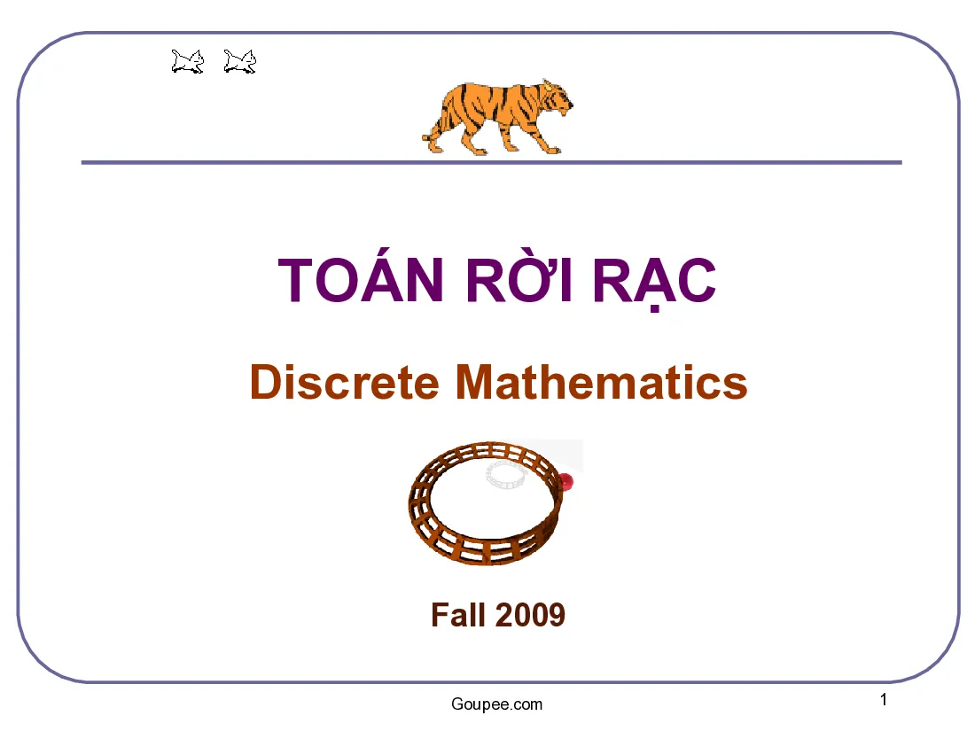 Slide Toán rời rạc - Chương 0. Intro - (HUST) GV. Nguyễn Đức Nghĩa