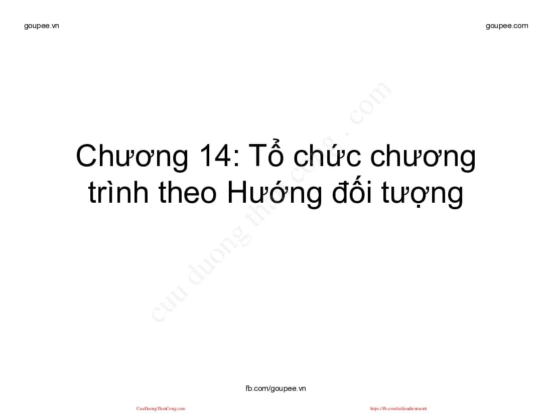 Ngôn ngữ lập trình - Chương 14 (HUST)