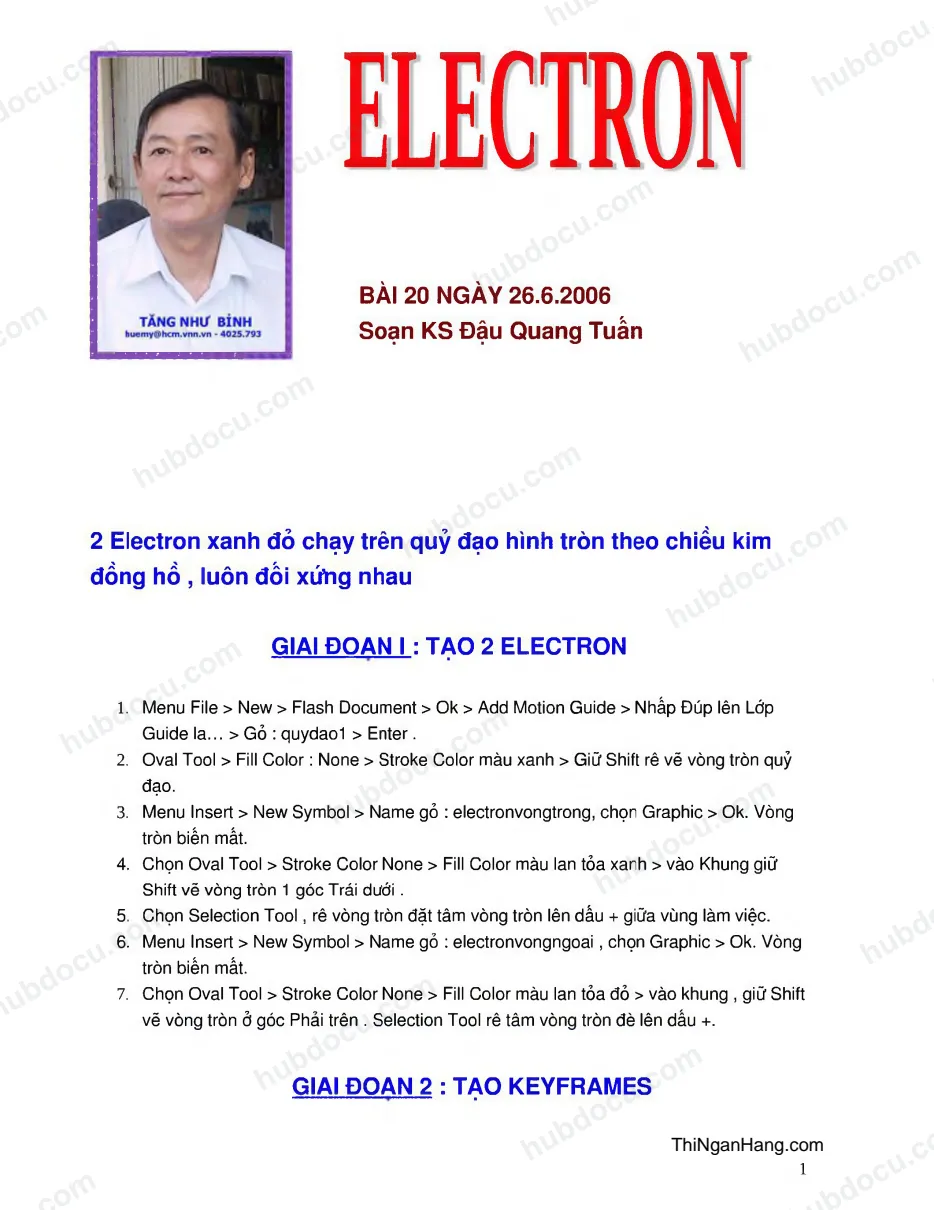Vẽ hình electron