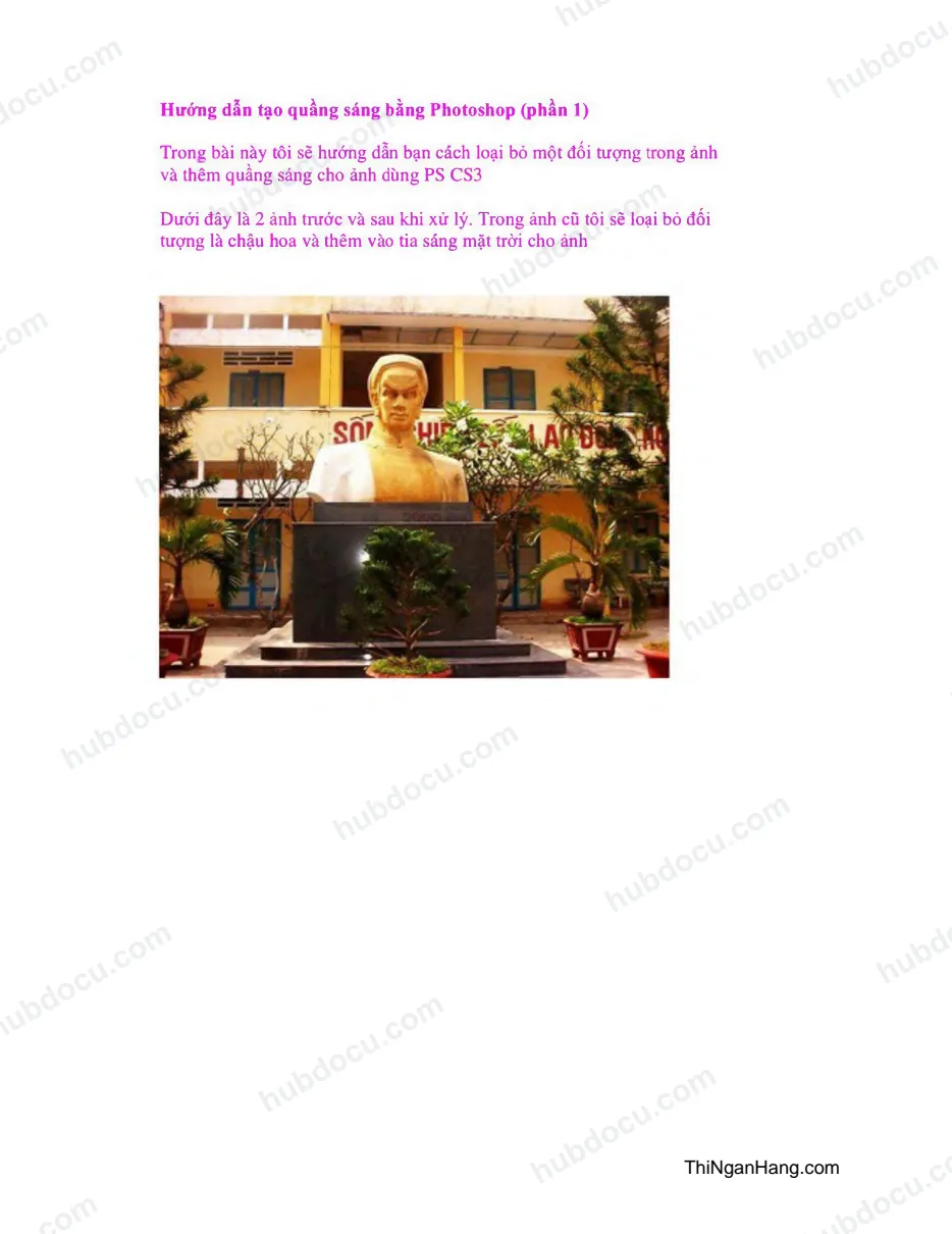 Hướng dẫn tạo quầng sáng bằng Photoshop (Phần 1)