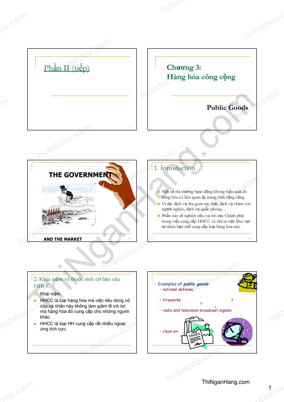 Slide Kinh tế công cộng: Hàng hóa công cộng