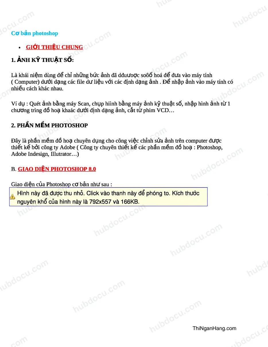 Những điều cơ bản về photoshop