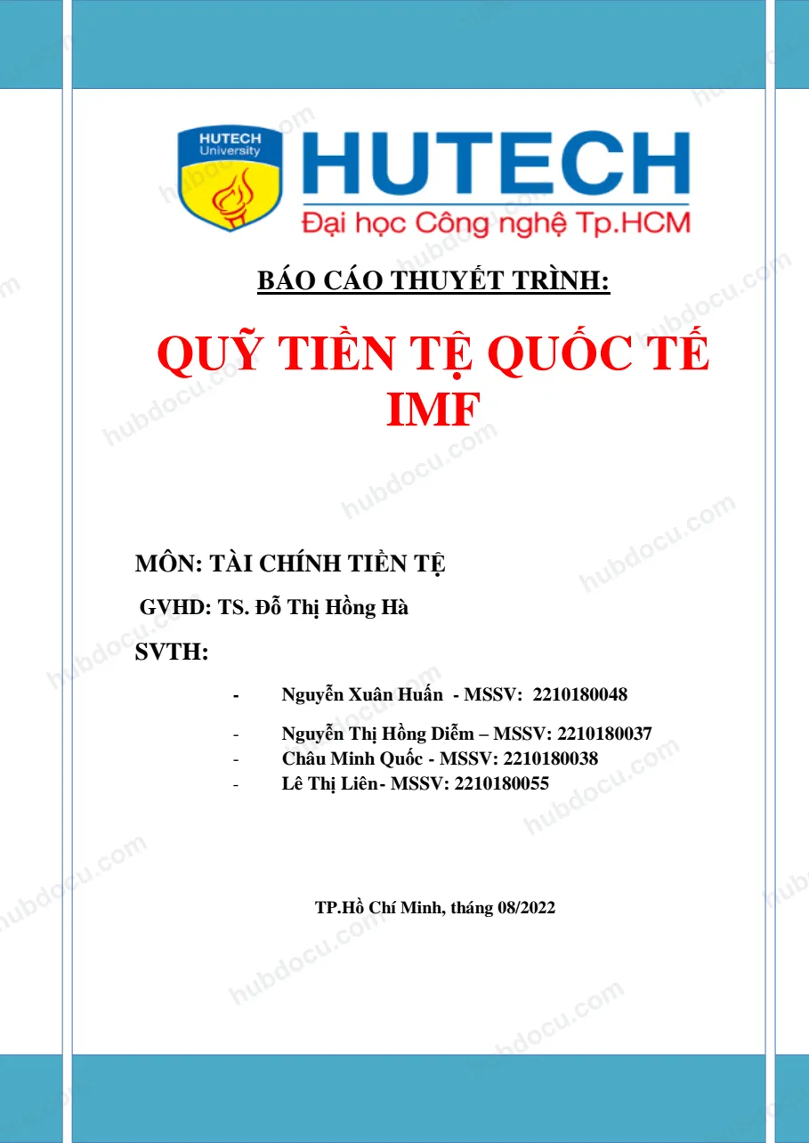 Báo cáo thuyết trình IMF