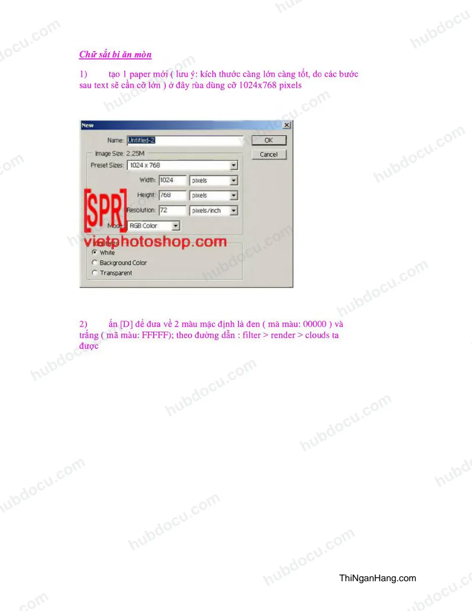 Tạo chữ sắt bị ăn mòn trong Photoshop