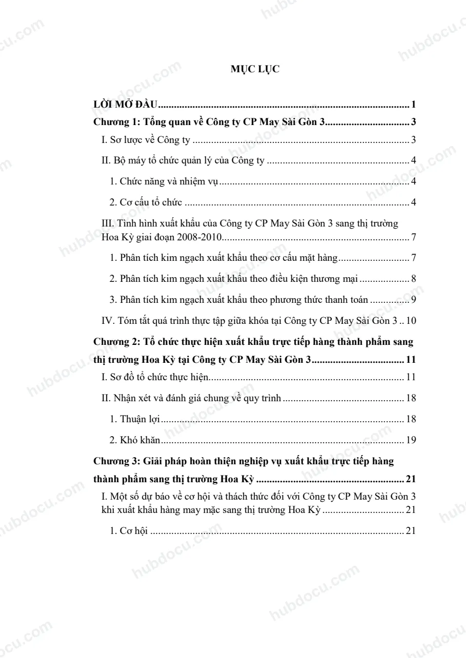 Báo cáo thực tập: Cty cổ phần may Sài Gòn 3