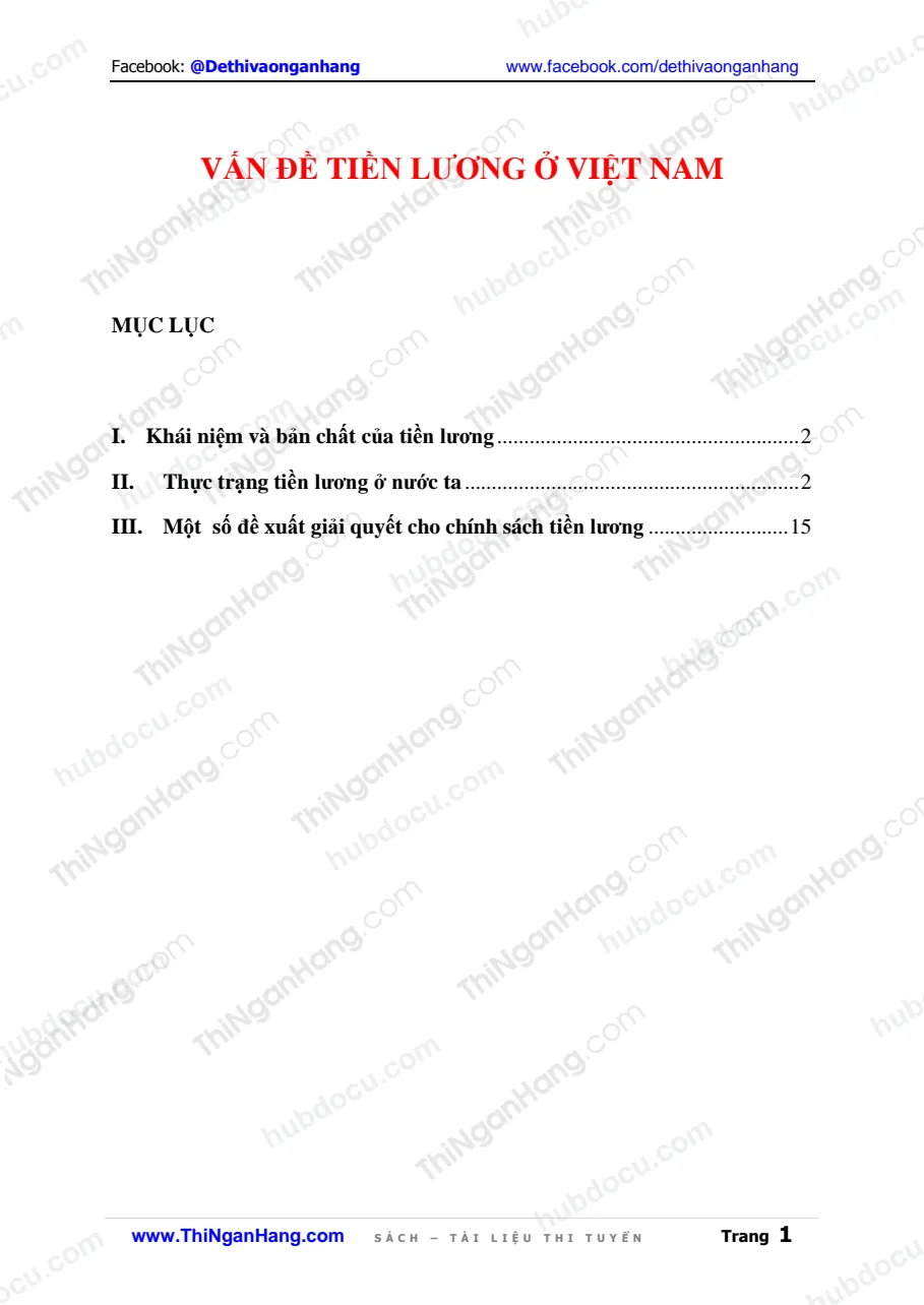 Vấn đề tiền lương ở Việt Nam