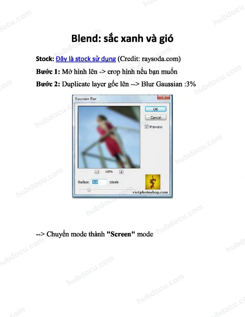 Blend: sắc xanh và gió