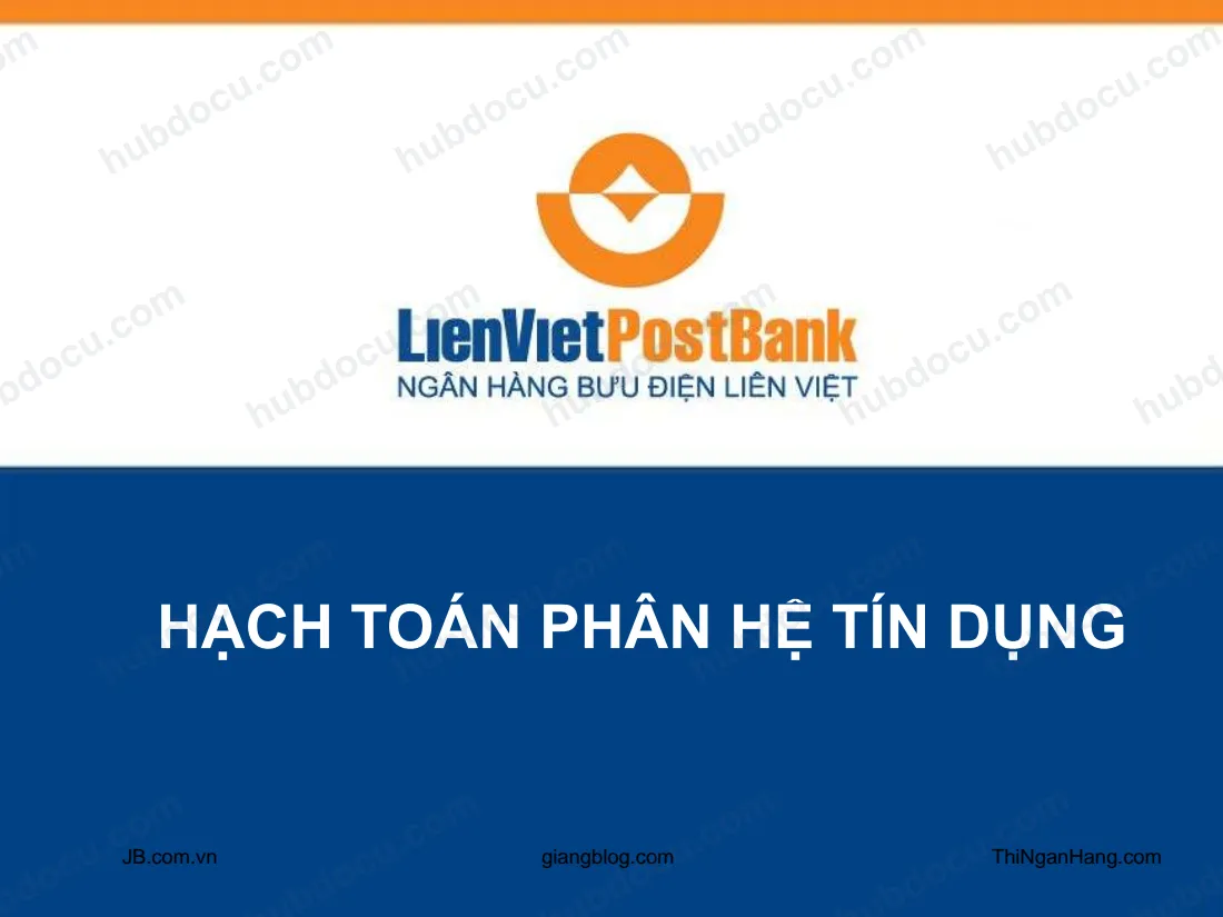 Slide đào tạo core banking flexcube - Phân hệ Tín dụng